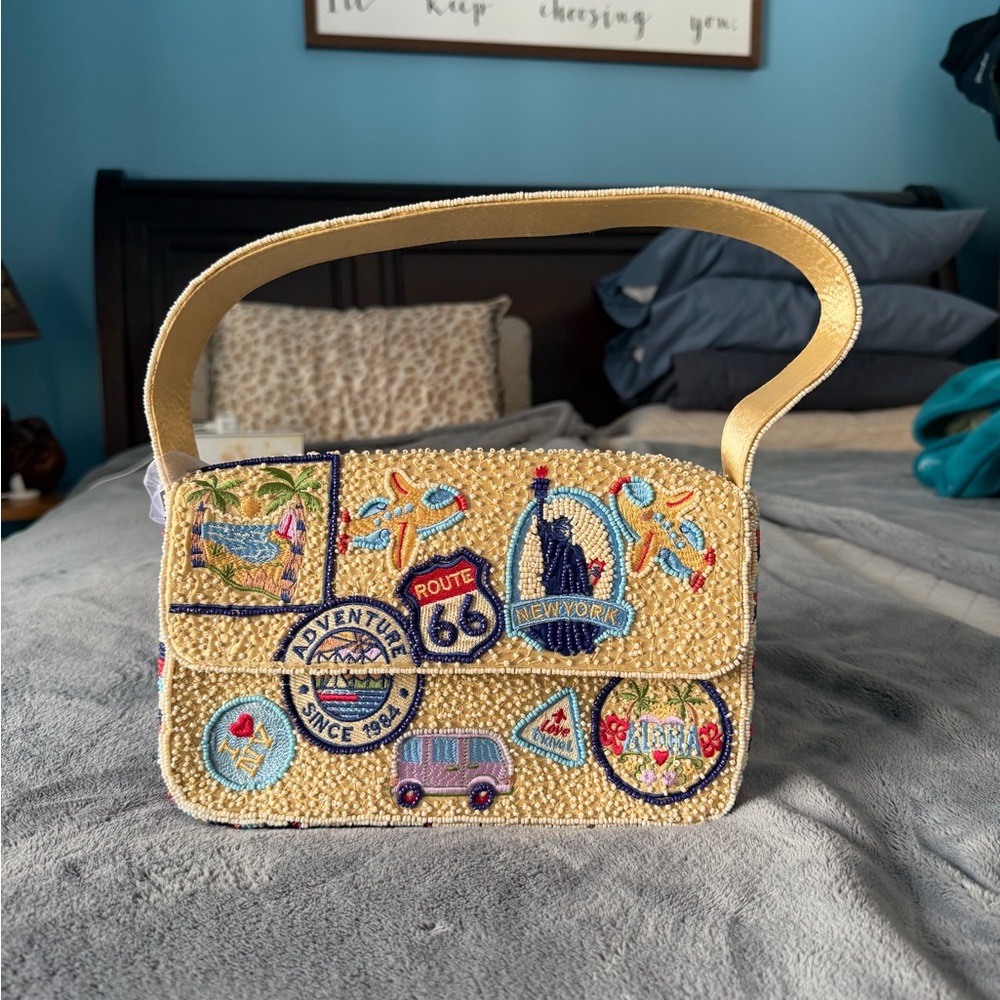 Route 66 Beaded Bag